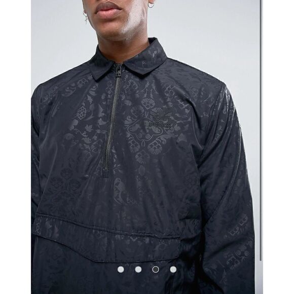 Adidas Originals Ornamental 1/2 Zip Jacket Sz S - Picture 2 of 14